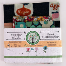 Load image into Gallery viewer, Sustainable Ecofriendly Green natural home goods PÜR Evergreen zero waste Mrs Meyers Method Forces of Nature biodegradable The Best Natural Beeswax Reusable Food Wraps Warm Spring 31 SMALL( 8X8), 1 MEDIUM (10X10), 1 LARGE(13X14) ECO-FRIENDLY, SUSTAINABLE WAY TO STORE YOUR FOOD: Natural Beeswax Wraps are perfect for storing veggies, fruit, bread, cheese, snacks,