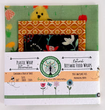 Load image into Gallery viewer, Sustainable Ecofriendly Green natural home goods PÜR Evergreen zero waste Mrs Meyers Method Forces of Nature biodegradable The Best Natural Beeswax Reusable Food Wraps Warm Spring 31 SMALL( 8X8), 1 MEDIUM (10X10), 1 LARGE(13X14) ECO-FRIENDLY, SUSTAINABLE WAY TO STORE YOUR FOOD: Natural Beeswax Wraps are perfect for storing veggies, fruit, bread, cheese, snacks,