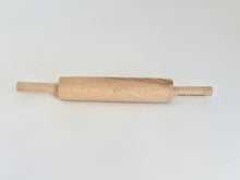 Load image into Gallery viewer, kids kitchen tool set activities cooking wood spoon wood spatula wood whisk wood rolling pin organic cotton produce bag