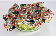 Load image into Gallery viewer, Sustainable Ecofriendly Green natural home goods PÜR Evergreen zero waste Mrs Meyers Method Forces of Nature biodegradable The Best Natural Beeswax Reusable Food Wraps Warm Spring 31 SMALL( 8X8), 1 MEDIUM (10X10), 1 LARGE(13X14) ECO-FRIENDLY, SUSTAINABLE WAY TO STORE YOUR FOOD: Natural Beeswax Wraps are perfect for storing veggies, fruit, bread, cheese, snacks,