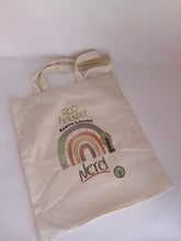 Load image into Gallery viewer, Canvas tote bag earth loving nerd shopping Sustainable Ecofriendly Green natural home goods PÜR Evergreen zero waste Mrs Meyers Method Forces of Nature