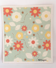 Load image into Gallery viewer, One Swedish Dishcloth replaces 17 rolls of paper towels. They absorb 20x their weight and are far more hygienic than a sponge and won’t crumble or pill. Sustainable Ecofriendly Green natural home goods PÜR Evergreen antibacterial all-purpose cleaner non-toxic families safe natural zero waste Mrs Meyers Method Forces of Nature sassy spearmint cozy bliss eucalyptus mint yummy smell good scent fresh retro flowers