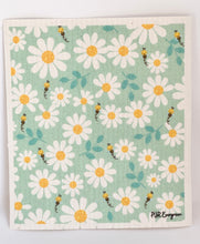 Load image into Gallery viewer, One Swedish Dishcloth replaces 17 rolls of paper towels. They absorb 20x their weight and are far more hygienic than a sponge and won’t crumble or pill. Sustainable Ecofriendly Green natural home goods PÜR Evergreen antibacterial all-purpose cleaner non-toxic families safe natural zero waste Mrs Meyers Method Forces of Nature sassy spearmint cozy bliss eucalyptus mint yummy smell good scent fresh daisies bumblebeesbees