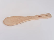 Load image into Gallery viewer, kids kitchen tool set activities cooking wood spoon wood spatula wood whisk wood rolling pin organic cotton produce bag
