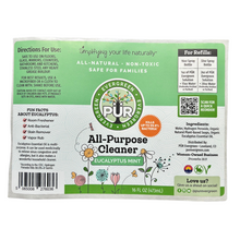 Load image into Gallery viewer, all purpose cleaner eucalyptus mint label