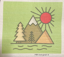 Load image into Gallery viewer, An eco-friendly Swedish dishcloth made from a blend of cotton and cellulose, with a textured surface for easy cleaning and scrubbing. The cloth is thin yet durable, and can be easily wrung out to remove excess water. It is shown in a variety of colors and patterns, with a label that reads 'Swedish Dishcloth