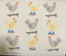 Load image into Gallery viewer, An eco-friendly Swedish dishcloth made from a blend of cotton and cellulose, with a textured surface for easy cleaning and scrubbing. The cloth is thin yet durable, and can be easily wrung out to remove excess water. It is shown in a variety of colors and patterns, with a label that reads 'Swedish Dishcloth