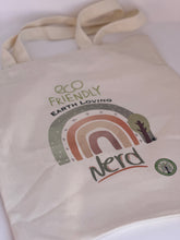 Load image into Gallery viewer, Canvas tote bag earth loving nerd shopping Sustainable Ecofriendly Green natural home goods PÜR Evergreen zero waste Mrs Meyers Method Forces of Nature
