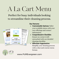 Advertisement for a La Carte Menu by PURE Evergreen with features and benefits listed.