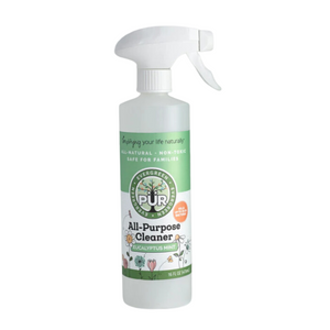 16 oz spray bottle with green label that reads pur evergreen all purpose cleaner in eucalyptus mint aroma