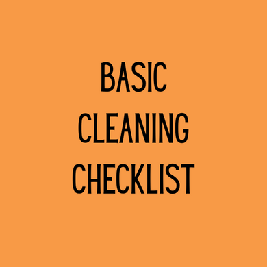 Digital Download - Basic Cleaning Checklist