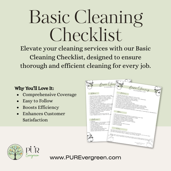 Digital Download - Basic Cleaning Checklist