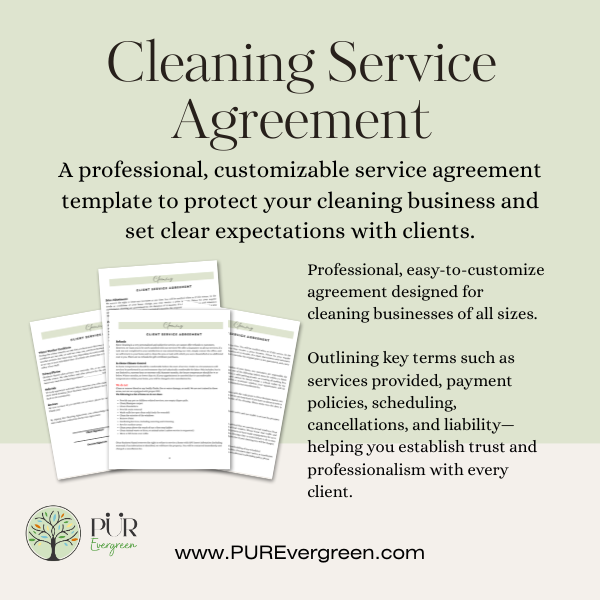 Digital Download - Cleaning Service Agreement