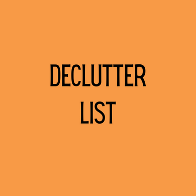 Digital Download - Declutter List