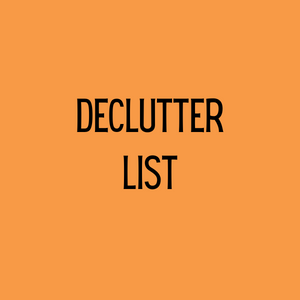 Digital Download - Declutter List