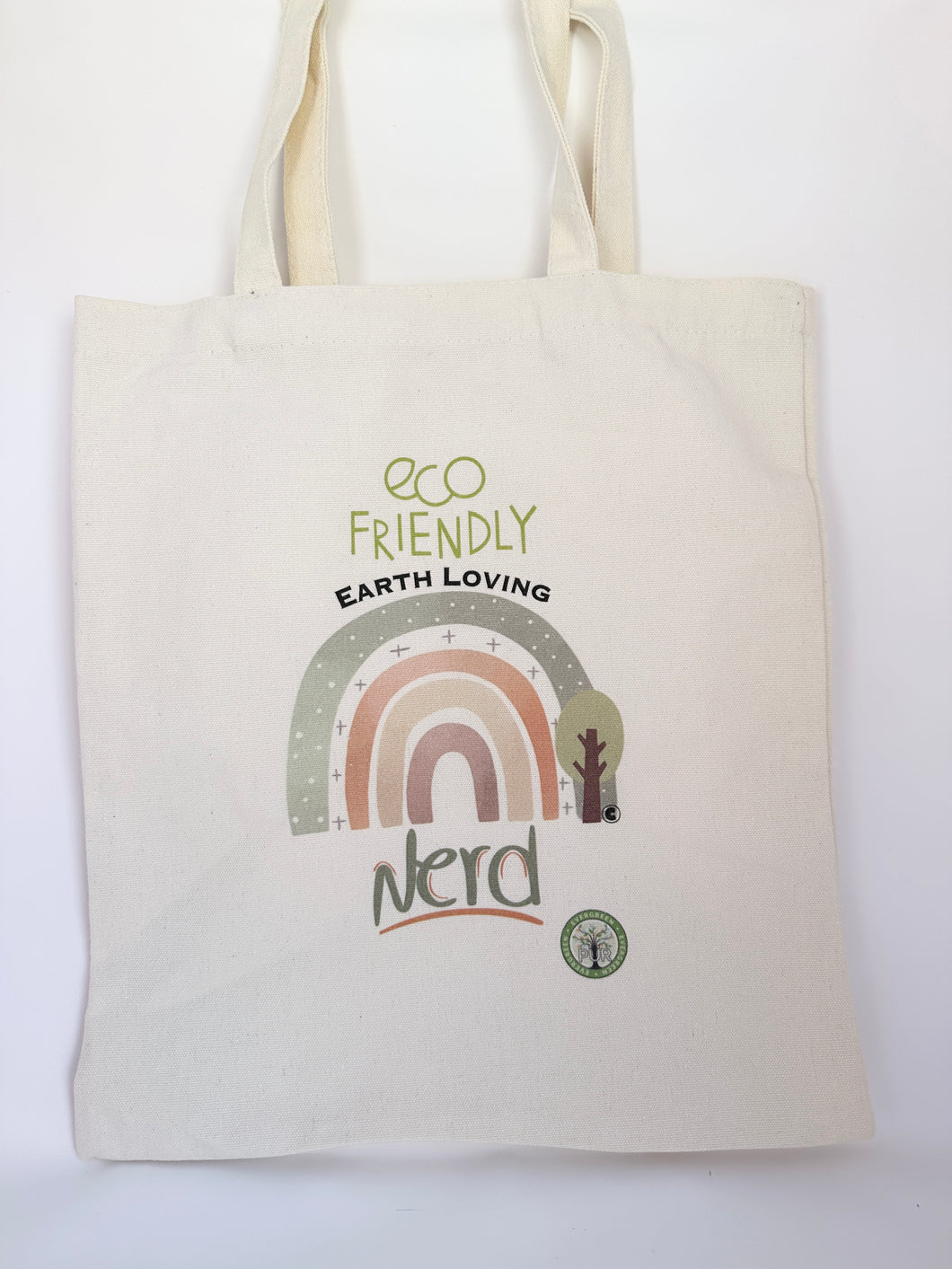 Canvas tote bag earth loving nerd shopping Sustainable Ecofriendly Green natural home goods PÜR Evergreen zero waste Mrs Meyers Method Forces of Nature 