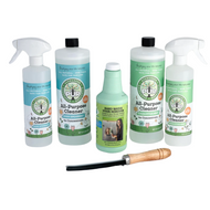 pur evergreens eco clean essentials bundle that includes 16 oz + 32 oz concentrate of all purpose cleaner in sassy spearmint and eucalyptus mint + crevasse tool + hard water stain remover