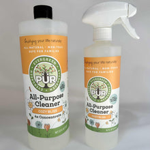 Load image into Gallery viewer, Two bottles of Evergreen Pur All-Purpose Cleaner on a light gray background