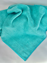 Load image into Gallery viewer, Turquoise microfiber cloth on a light gray background