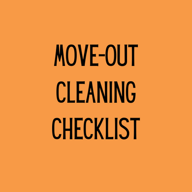 Digital Download - Move Out Cleaning Checklist