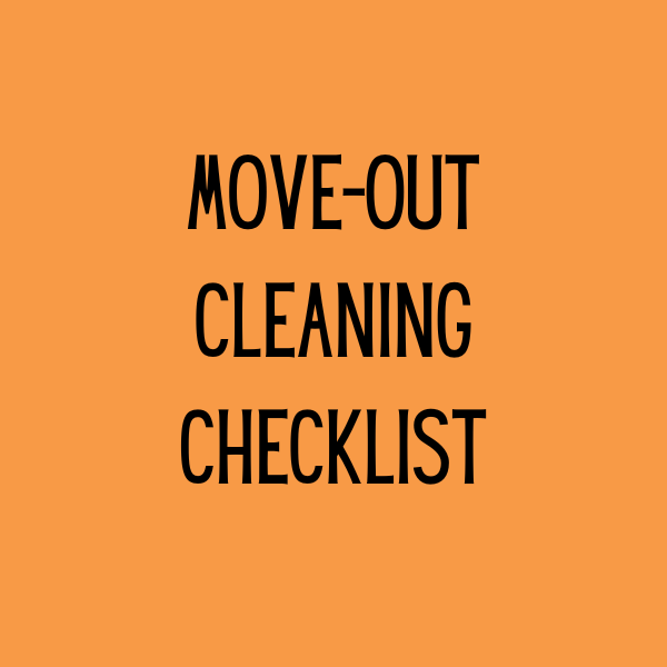 Digital Download - Move Out Cleaning Checklist