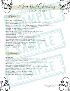 Digital Download - Move Out Cleaning Checklist