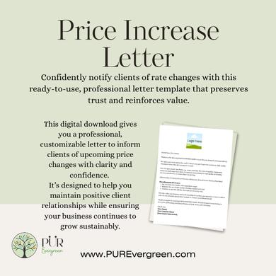 Digital Download - Price Increase Letter