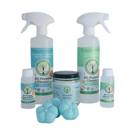 winter wellness bundle from pur evergreen includes 2 oz refill + 16 oz spray bottle of pur evergreen all purpose cleaner in sassy spearmint and eucalyptus mint + one jar of 4 eucalyptus mint shower steamers