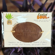 Load image into Gallery viewer, Funny Plant Name Tag – Faux Leather Plant Personality Marker