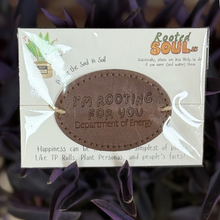 Load image into Gallery viewer, Funny Plant Name Tag – Faux Leather Plant Personality Marker