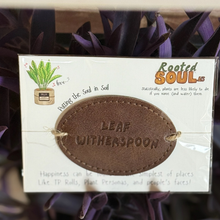 Load image into Gallery viewer, Funny Plant Name Tag – Faux Leather Plant Personality Marker