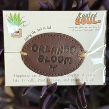 Load image into Gallery viewer, Funny Plant Name Tag – Faux Leather Plant Personality Marker