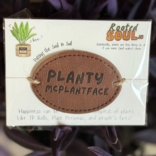 Load image into Gallery viewer, Funny Plant Name Tag – Faux Leather Plant Personality Marker