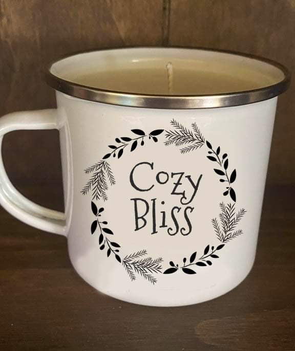 100% soy wax cotton wicks clean ingredients cruelty-free cozy bliss candle mug Sustainable Ecofriendly Green natural home goods PÜR Evergreen zero waste Mrs Meyers Method Forces of Nature    